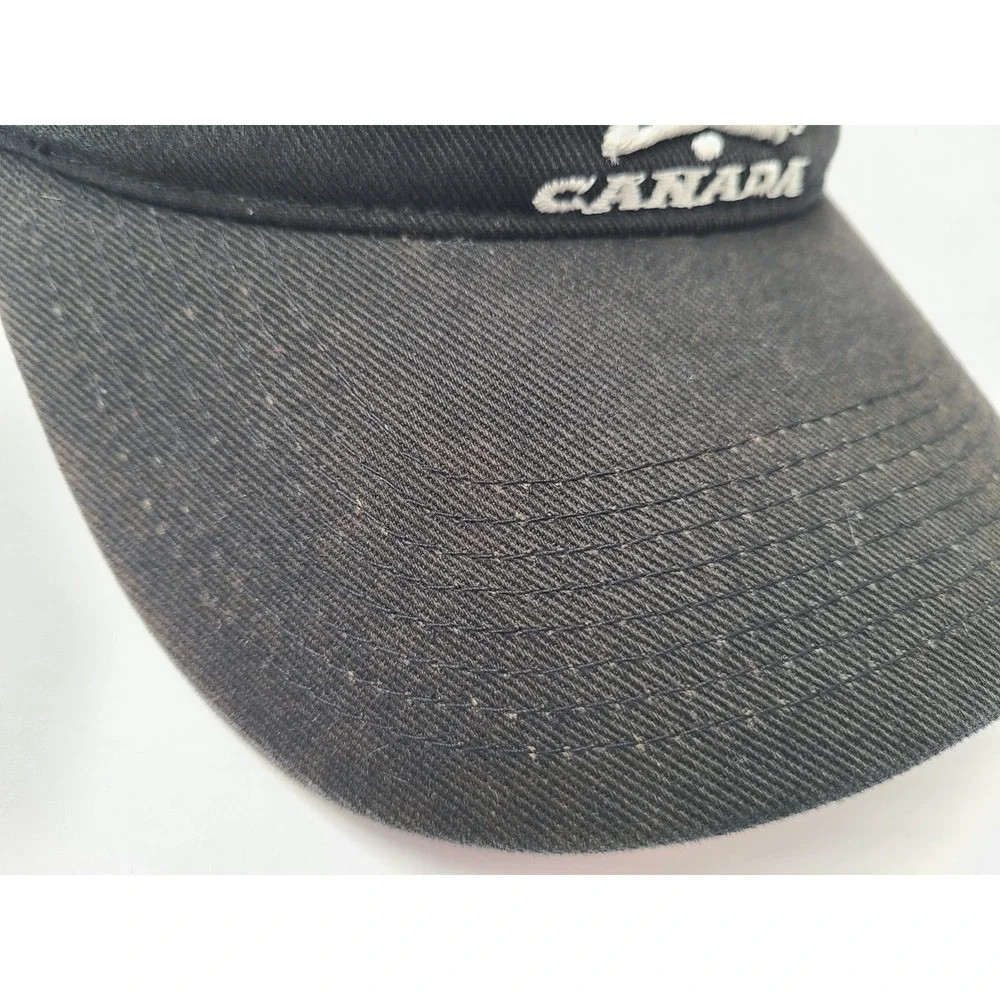 Vintage Canada National Hockey Team Nike Sun Golf Visor Adjustable Hat Cap Black